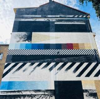 Streetart with piano design